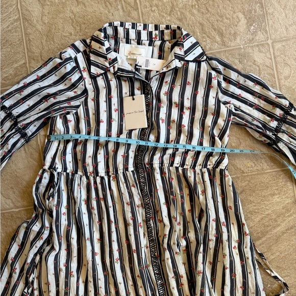 Anthropologie Black and White Striped Maxi Dress - Picture 12 of 12